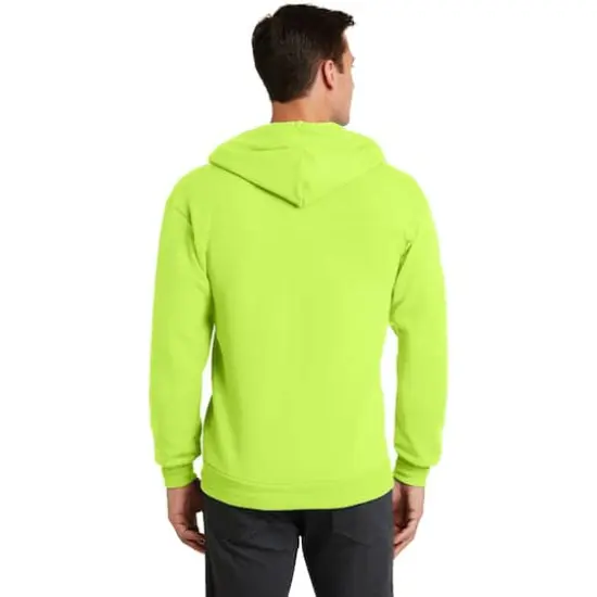 Port & Company® Core Fleece Full-Zip Hooded Sweatshirt Neon Yellow {6}