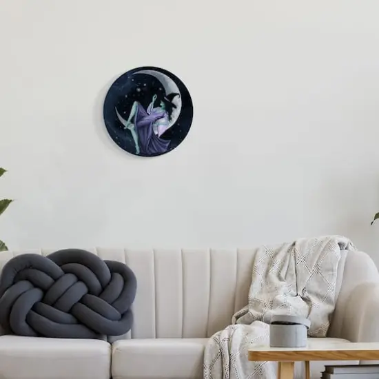 Stupell Industries Lounging Witch Moon Sky Wall Plaque Art {3}