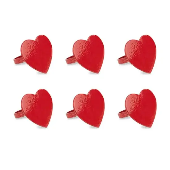 DII&reg; Red Heart Napkin Rings, 6ct. {1}
