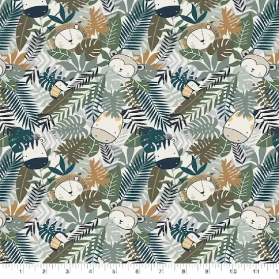 Stay Wild Jungle Animals Cotton Fabric {1}