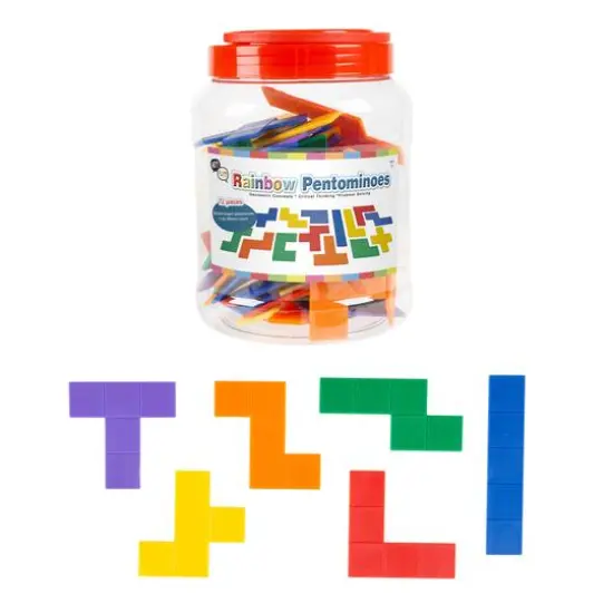 Toy Time 72 Piece Rainbow Pentominoes {1}