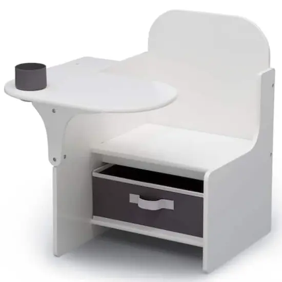Delta Children MySize Chair Desk with Storage Bin Bianca White {1}