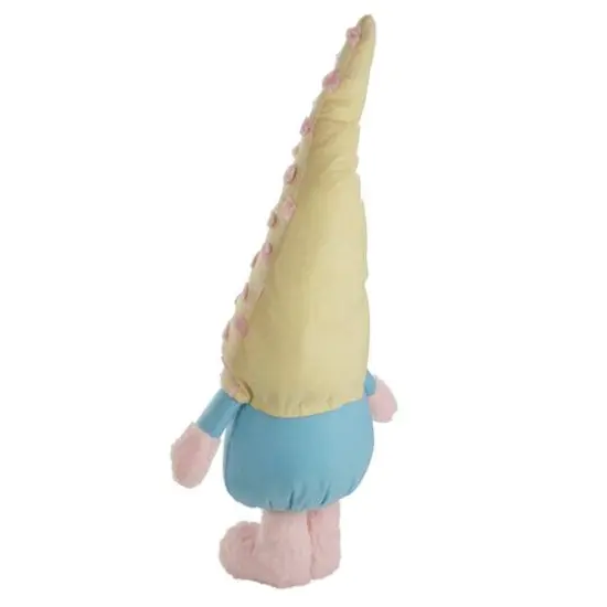 22" Blue & Pink Spring Plush Gnome with Polka Dot Hat Figure {6}