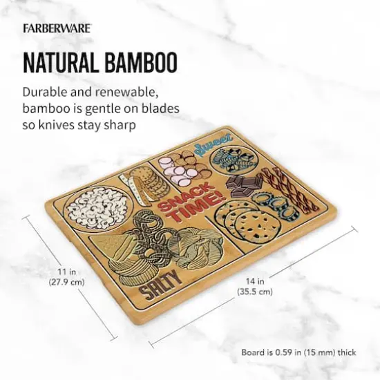 Farberware 14" Snack Time Bamboo Cutting Board {5}