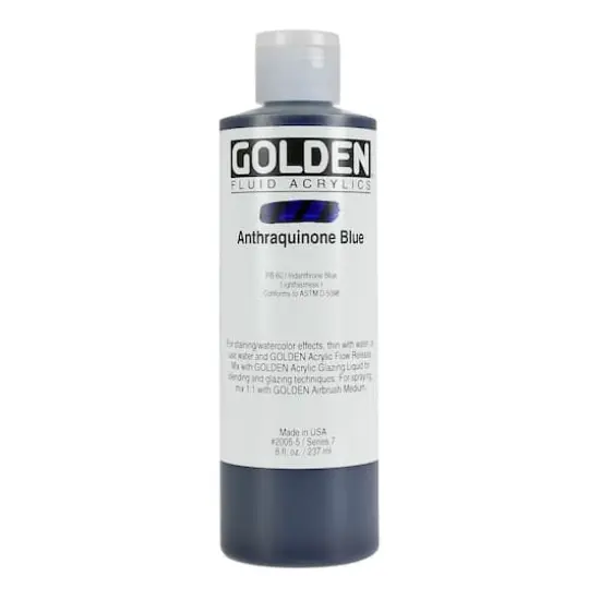 Golden&reg; Fluid Acrylics, 8oz. Anthraquinone Blue {1}