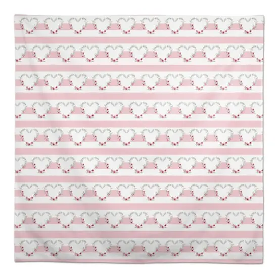 Floral Heart Pattern 58" x 58" Tablecloth {1}