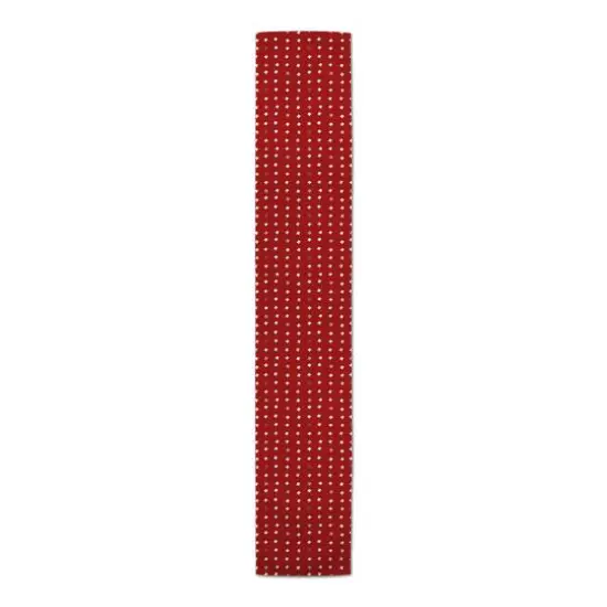 Crosses Indoor/Outdoor Table Runner White on Red {1}
