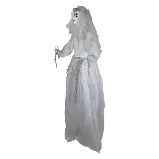 6ft. Lighted & Animated Ghost Bride Halloween Decoration {6}