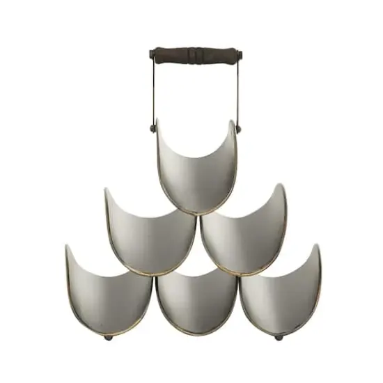 15" Black Metal Industrial Wine Rack {3}