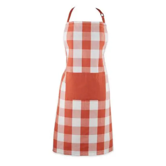 DII&reg; Buffalo Check Chef Apron Stone {2}