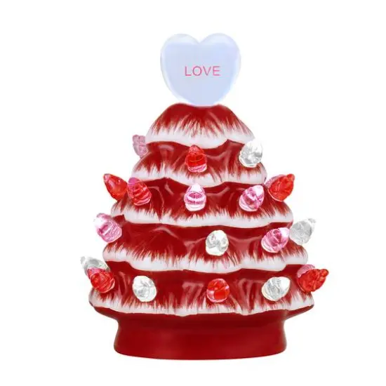 Miss Valentine 4.5" Ceramic Miniature Trees Set, 3ct. {5}