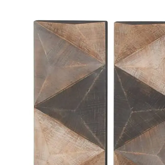 36" Brown Wood Farmhouse Abstract Wall Decor, 3ct. {3}