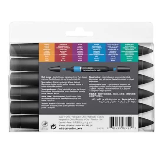 Winsor & Newton&reg; 6 Rich Tone Promarker Brush&trade; Set {3}