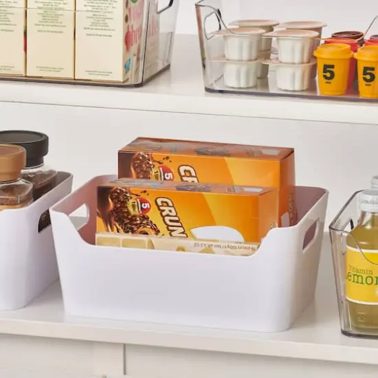 Medium White Open Storage Bin by Simply Tidy&reg; {4}