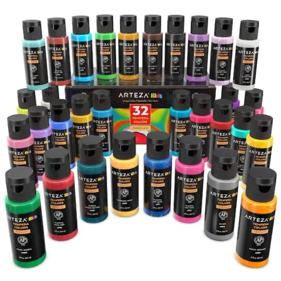 Arteza&reg; 32 Color Tempera Paint Set {5}