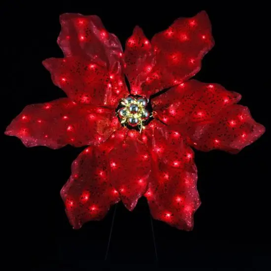 Mr. Christmas 35" Outdoor Twinkling LED Poinsettia {6}