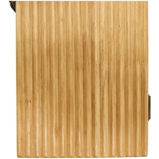 Light Brown Wood Carved Linear Box Set {13}