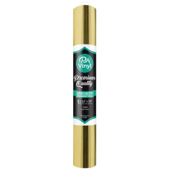 PA Vinyl Foil Permanent Adhesive Vinyl Gold {1}