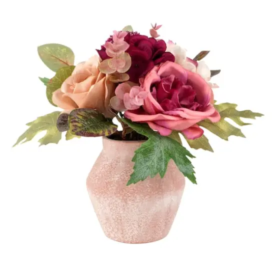 10" Mixed Rose Arrangement in Pink Pot by Ashland&reg;  {1}