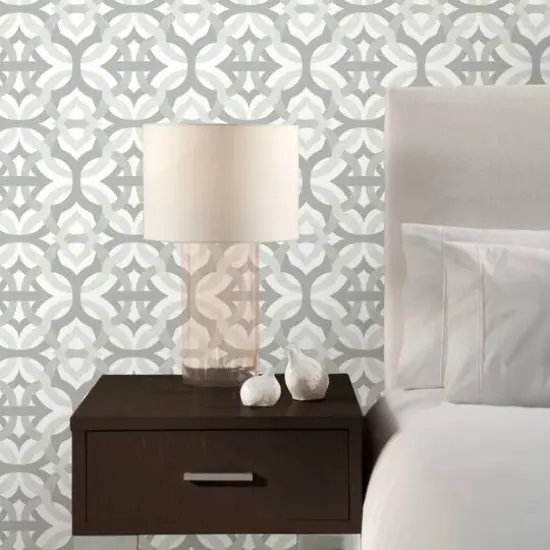 RoomMates Tipton Peel & Stick Wallpaper Taupe and White {5}