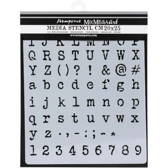 Stamperia Calligraphy Alphabet & Numbers Stencil {1}