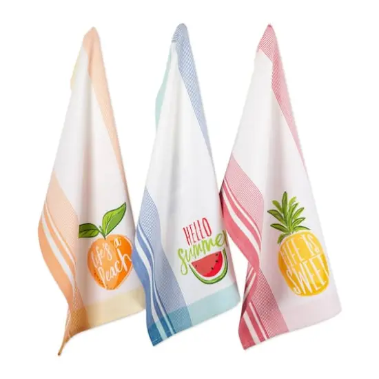 DII&reg; Hello Summer Print Dishtowel, 3ct. {1}