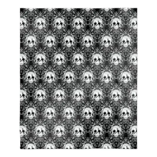 Sugar Skull Pattern 50" x 60" Sherpa Fleece Blanket {1}