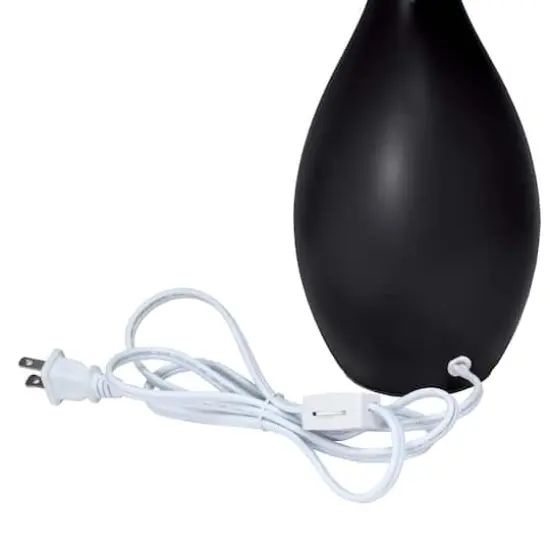 Creekwood Home Essentix 18" Ceramic Dewdrop Table Lamp Black {9}