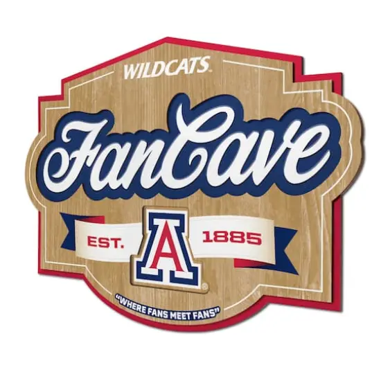 NCAA Fan Cave Sign Arizona Wildcats {1}