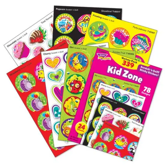 Trend Enterprises&reg; Stinky Stickers&reg; Kid Zone Variety Pack, 2 Packs of 339ct. {3}