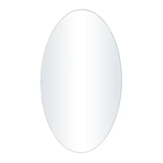 White Contemporary Wall Mirror, 18" x 1" x 32" {1}
