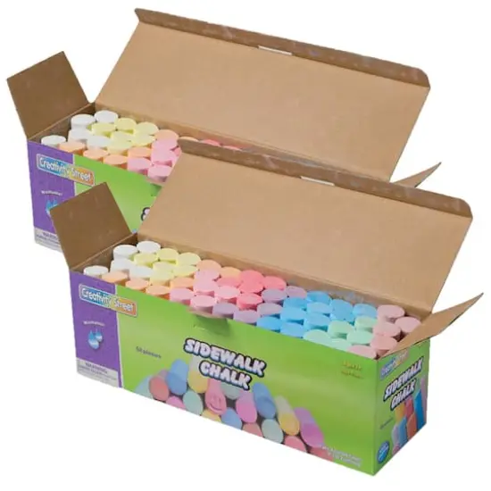 2 Packs: 52 ct. (104) Creativity Street&reg; Assorted Colors Sidewalk Chalk {1}