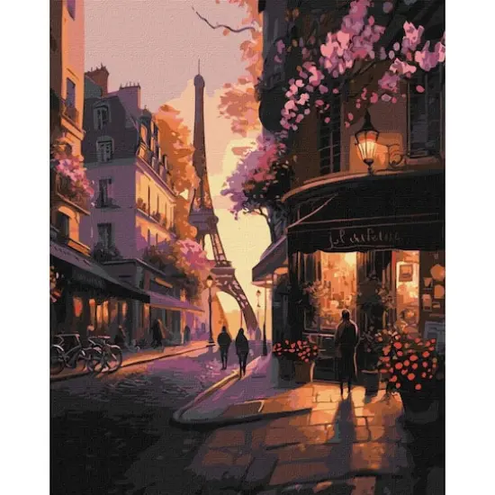 Ideyka French Streets Painting by Numbers Kit {3}