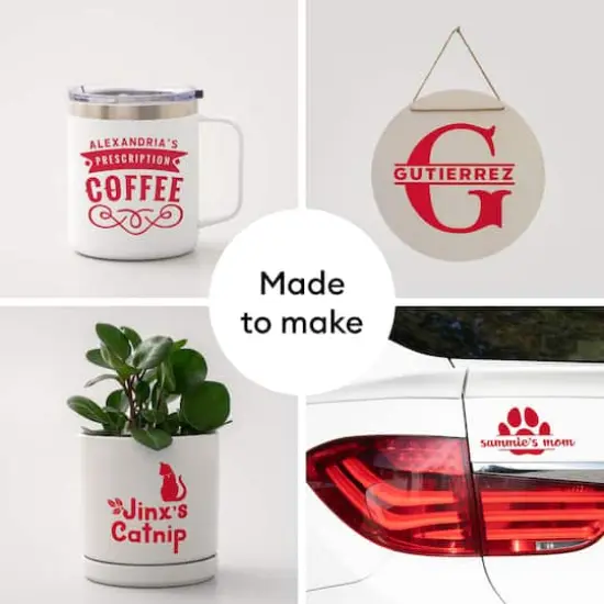 Cricut&reg; 12" x 48" Permanent Vinyl Tomato Red {5}