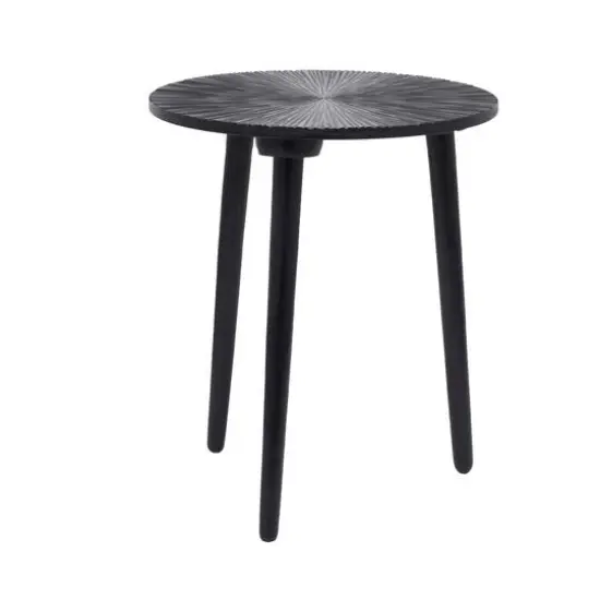 Black Mango Wood Contemporary Accent Table, 21" x 17" x 17" {3}