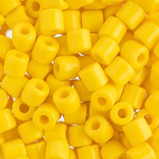 PRECIOSA Rola&trade; Opaque Czech Glass Seed Beads, 6.2mm Yellow {1}