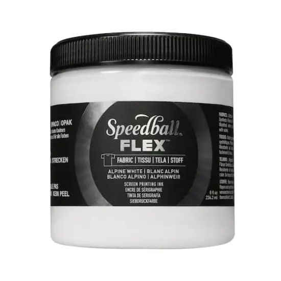 Speedball® Flex™ 8oz. Alpine White Fabric Screen Printing Ink {1}