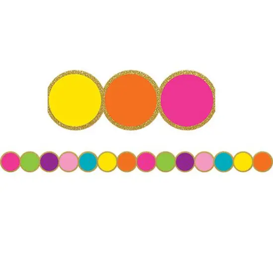 Teacher Created Resources Die-Cut Confetti Circles Border Trim, 210ft. {3}