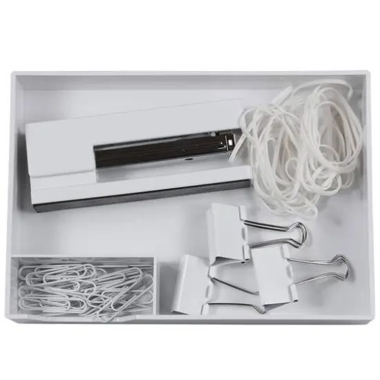 JAM Paper White Stackable Office Supply Tray {3}