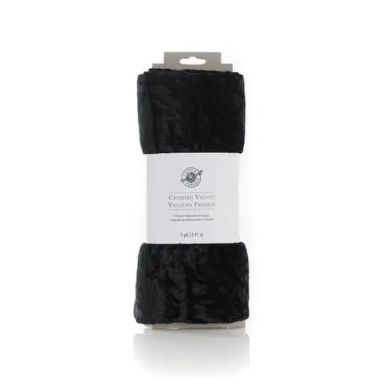 Black Crushed Velvet Fabric Bundle by Loops & Threads&reg; {1}