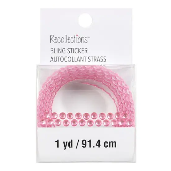 Bling on a Roll&trade; Double Row Rhinestones by Recollections&trade; Light Pink {5}