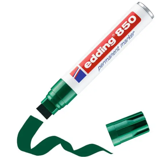 edding&reg; 850 Rectangle Nib Permanent Marker Green {5}