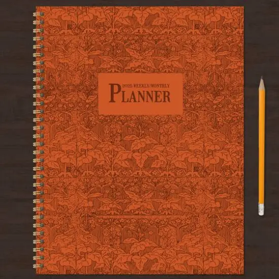 TF Publishing 2025 Large Baroque Marigold Weekly Monthly Spiral Planner {7}