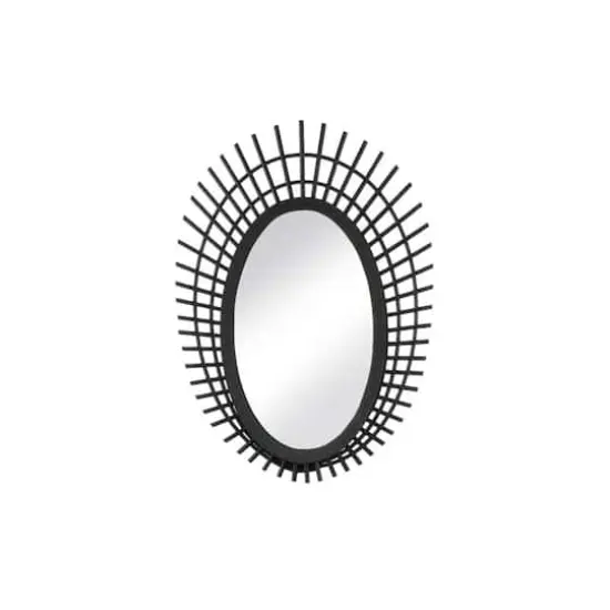 Nikki Chu Riki 24.5" Black Bamboo Mirror {1}