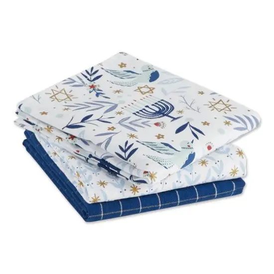 DII&reg; Assorted Hanukkah Blessings Dishtowel Set {3}