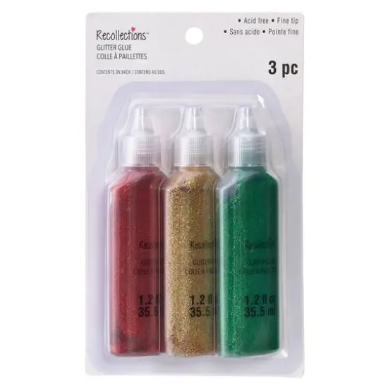 Mixed Glitter Glue, 3ct. by Recollections&trade; Holiday {6}