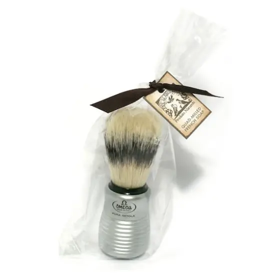 European Soaps Men's Shave Brush with Aluminum Handle {3}