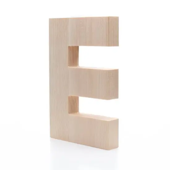 Hampton Art&trade; 8" Chunky Wood Letter E {4}
