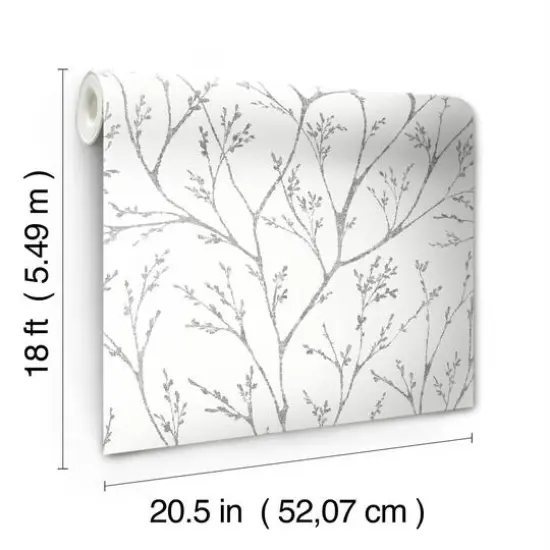 RoomMates Gray Tree Branches Peel & Stick Wallpaper {10}