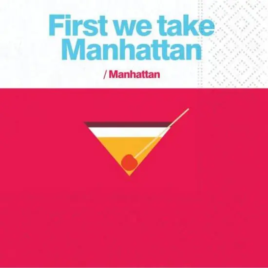 JAM Paper First We Take Manhattan Cocktail Napkins, 40ct. {1}